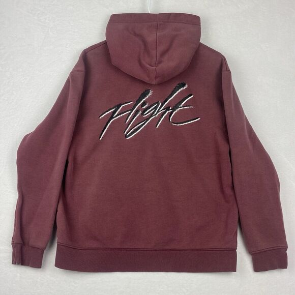 Jordan Hoodie Adult Medium Cherry Red Sweatshirt Logo Pockets Pullover Casual - Picture 1 of 11